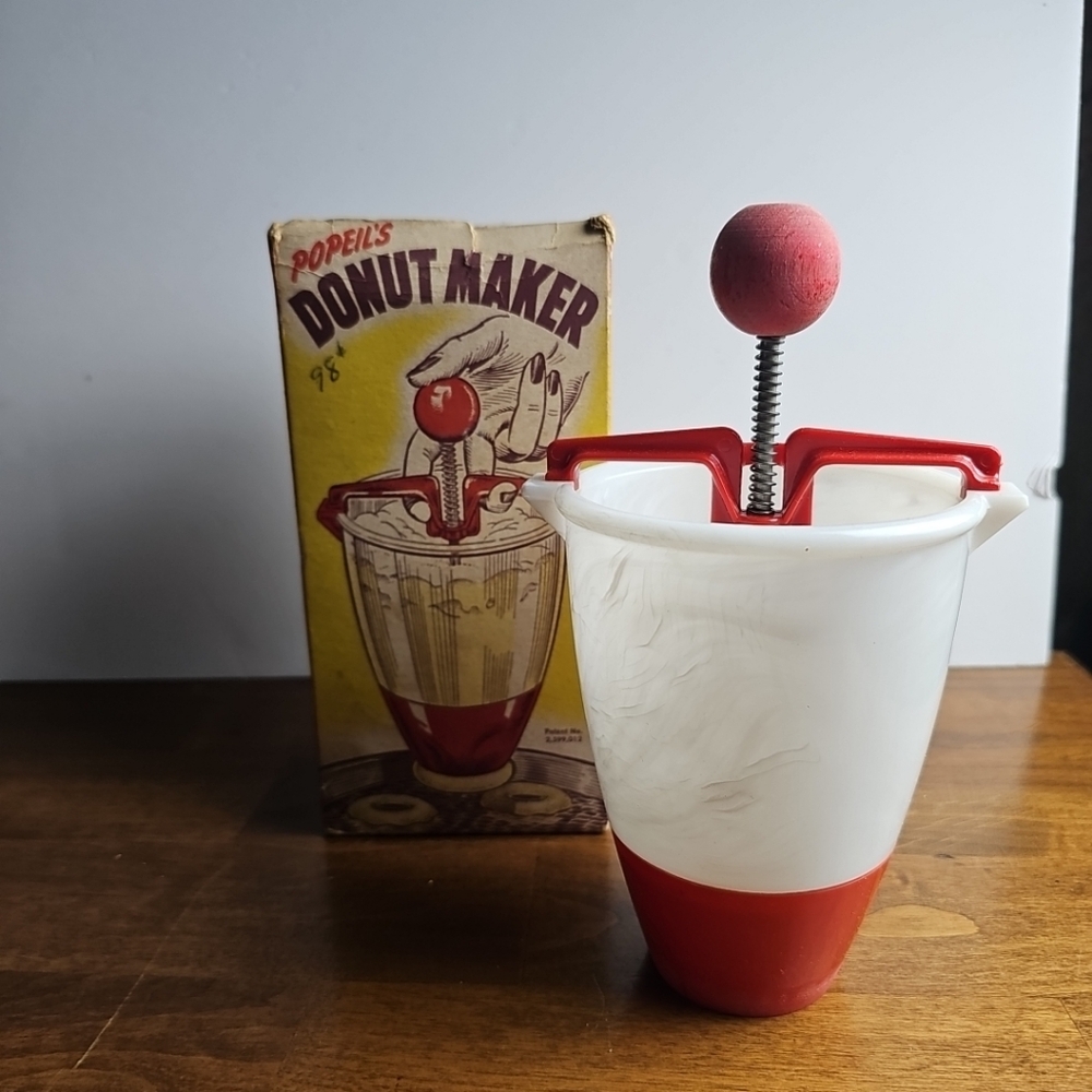 Vintage Popeil's Donut Doughnut Maker w/Original Box USA Made Retro Kitchen